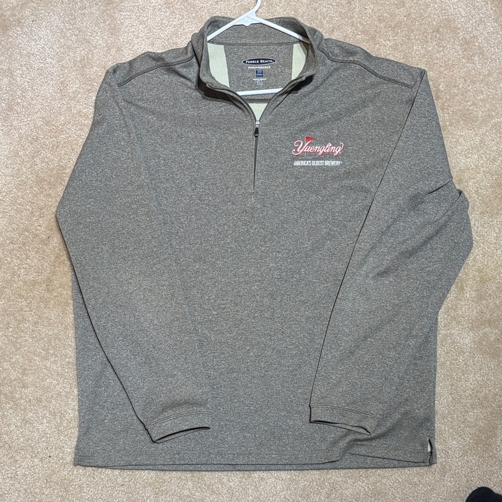 Yuengling Pebble Beach Gray Quarter-Zip Pullover